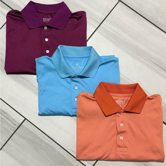 Brooks Brothers Men's Polo Shirt Terra Cotta Orange Performance Golf | Small - Picture 16 of 16
